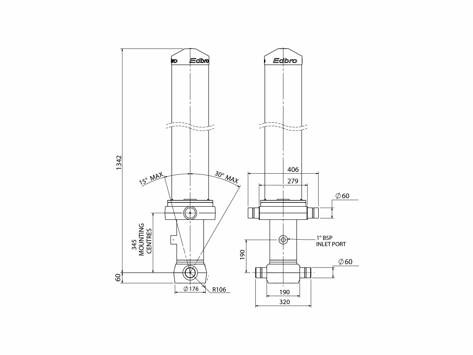 Edbro tipping cylinder